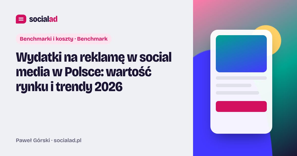 Grafika do artykułu: Wydatki na reklamę w social media w Polsce: wartość rynku i trendy 2026
